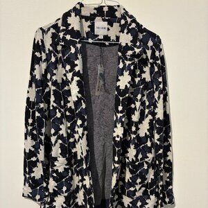 NWT Nic+Zoe Blue, Black & Cream Knit Petite Blazer - Women's PS